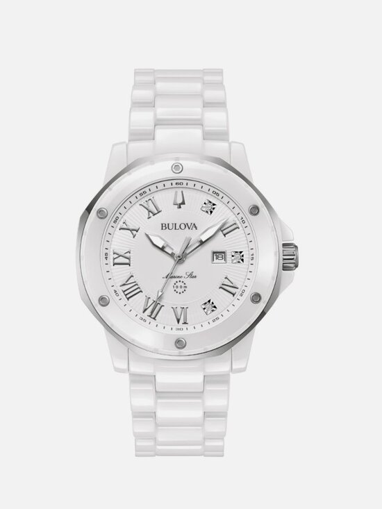 Bulova Women\'s Marine 36mm Quartz Ceramic White Watch main image 5